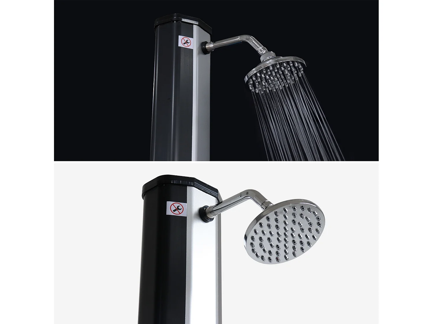 Ducha solar de 35l negro