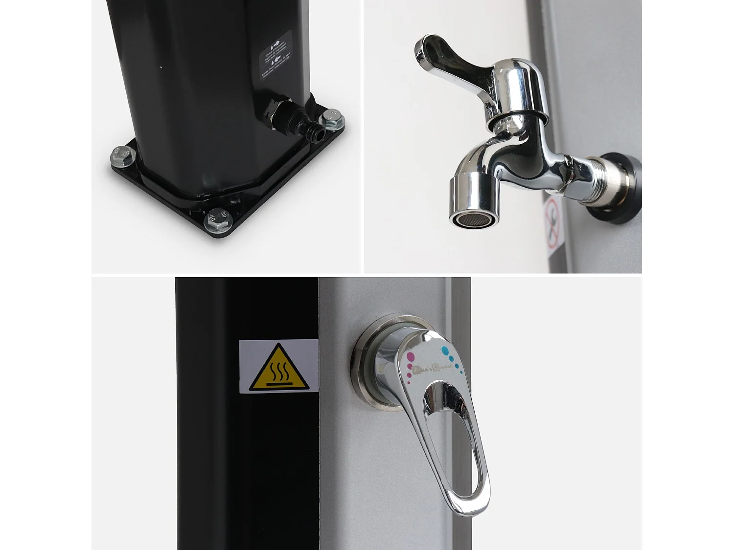 Ducha solar de 35l negro