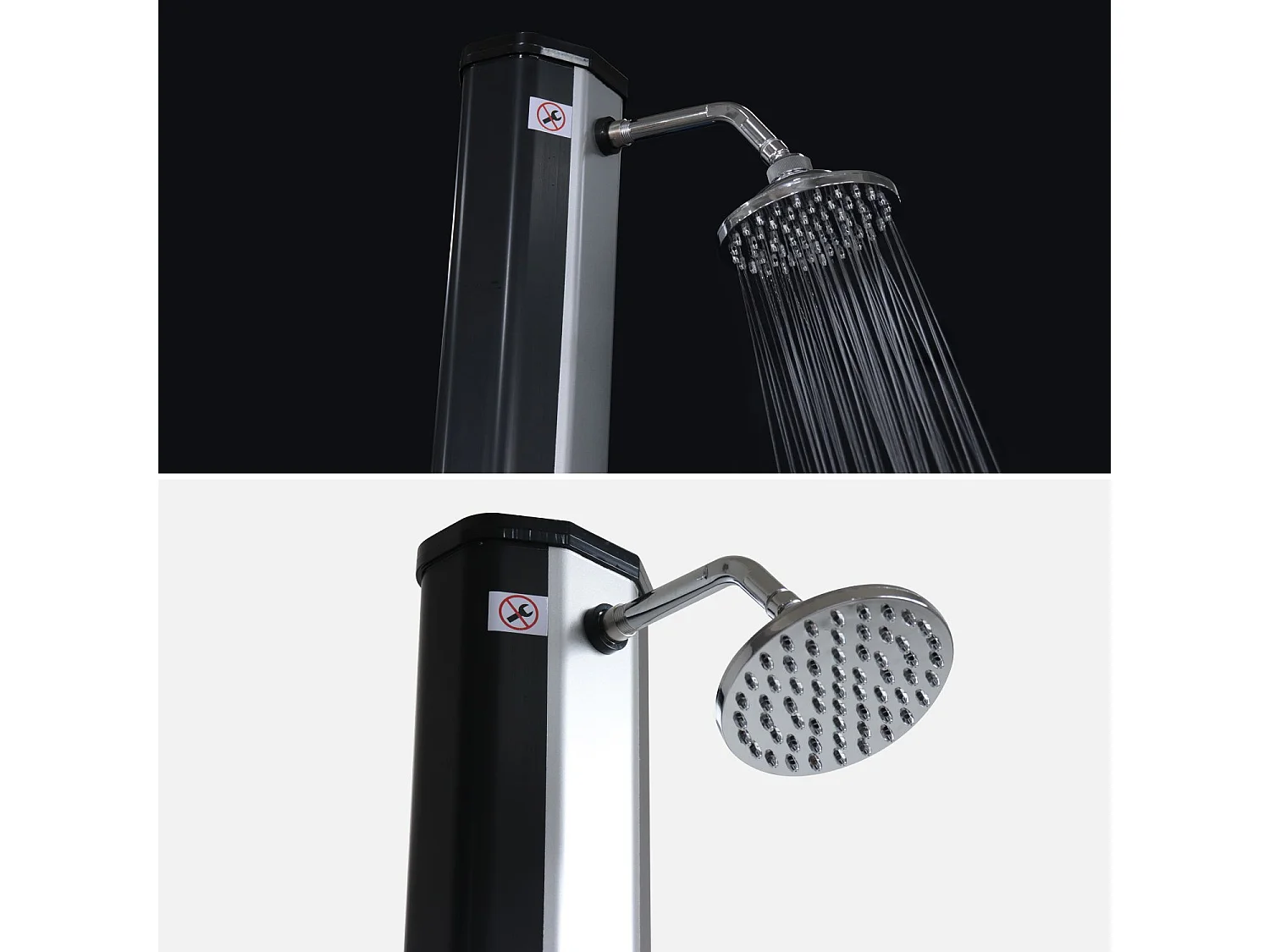 Ducha solar de 35l negro