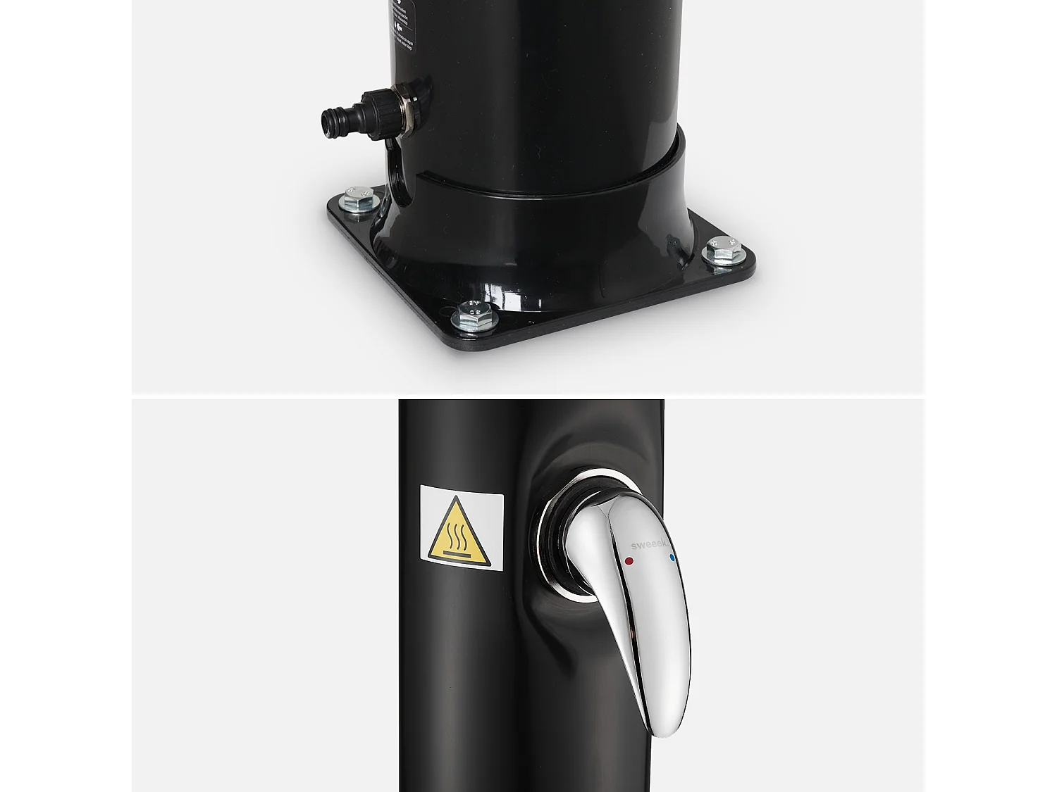 Douche solaire d'extérieur Cascata pour piscine. terrasse et jardin. avec mitigeur. réservoir de 20L