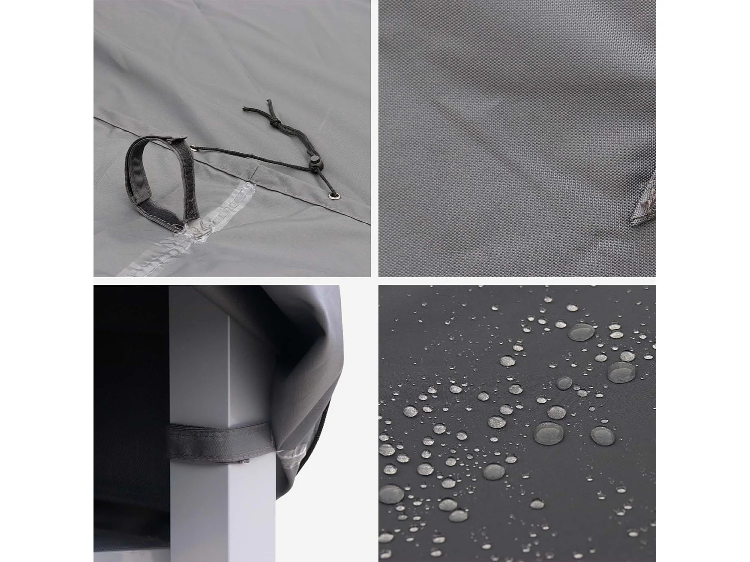 Funda protectora para la mesa de jardín gris oscuro