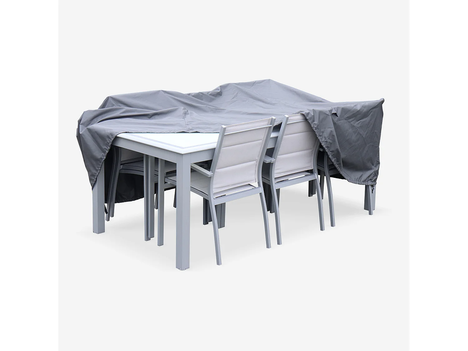 Funda protectora para la mesa de jardín gris oscuro