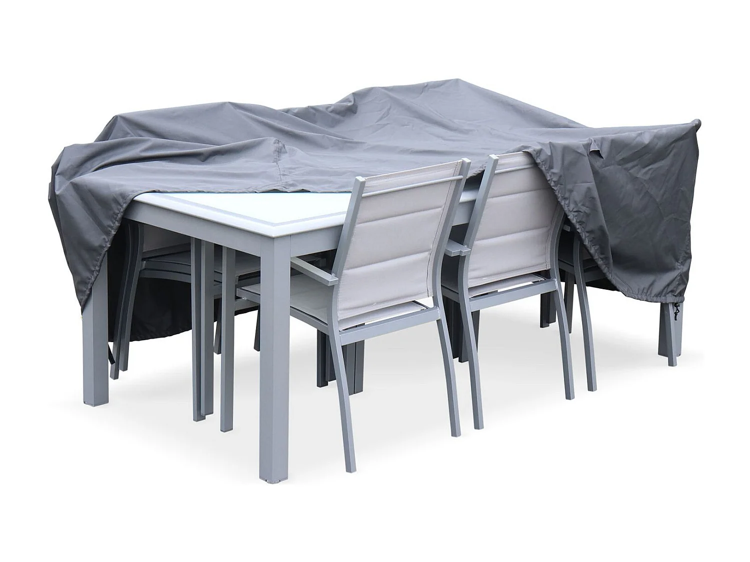Funda protectora para la mesa de jardín gris oscuro