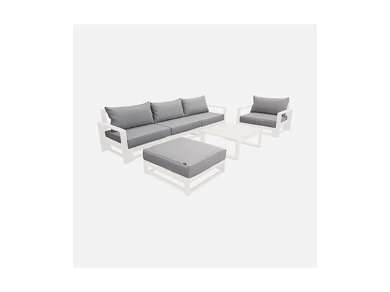 Fundas de cojín para conjunto de jardín mendoza gris