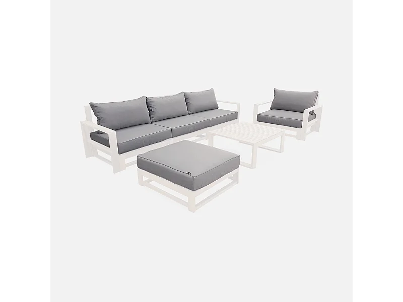 Set fodere per salotto mendoza, grigio