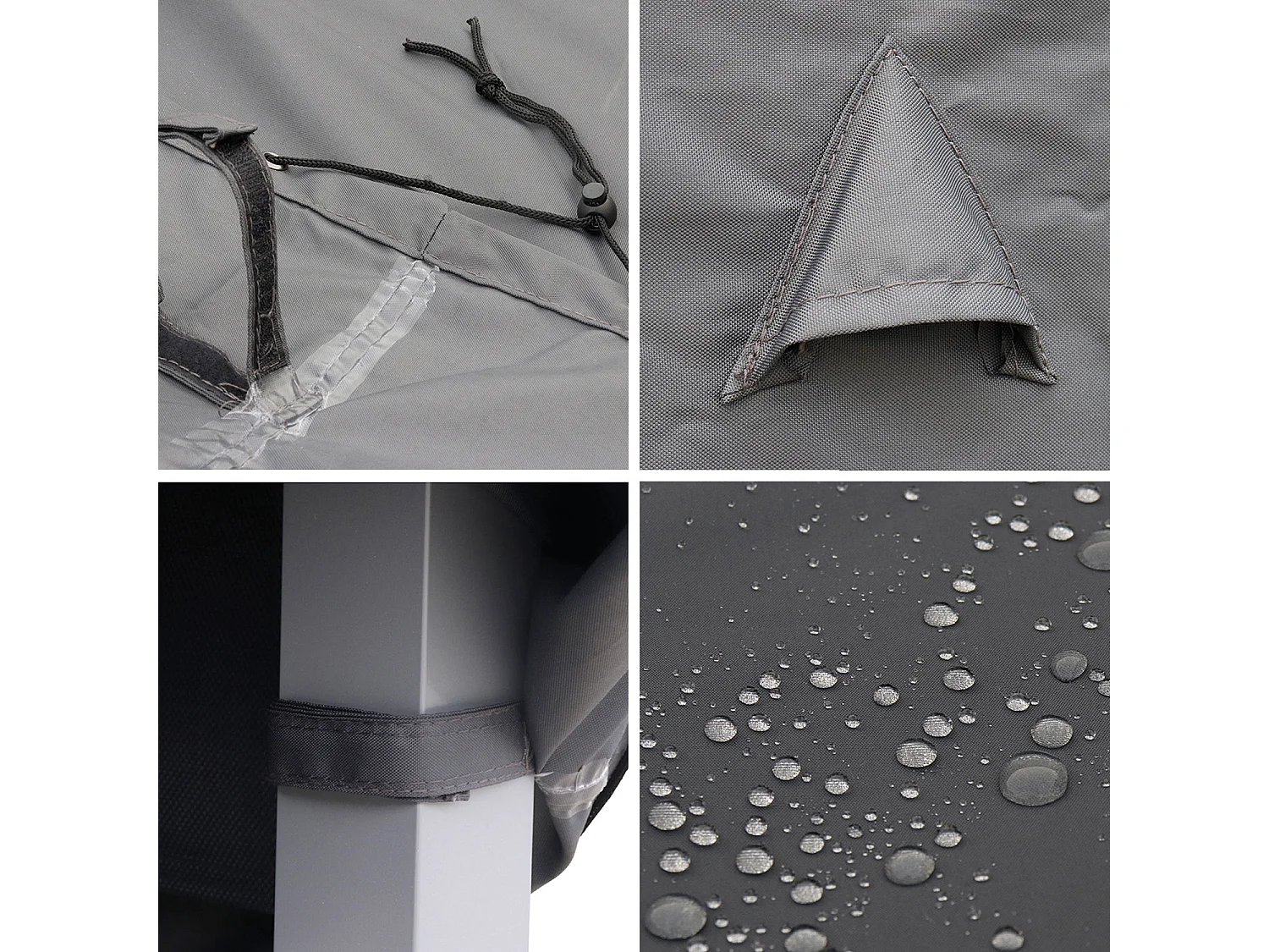 Funda protectora para las mesas de jardín gris oscuro