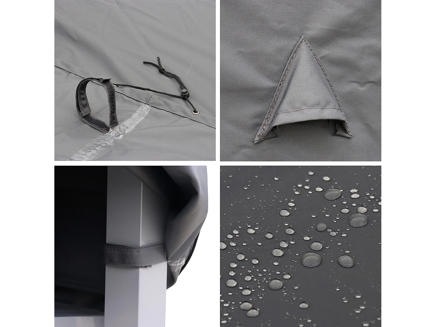 Copertura protettiva per tavolo da giardino, grigio scuro