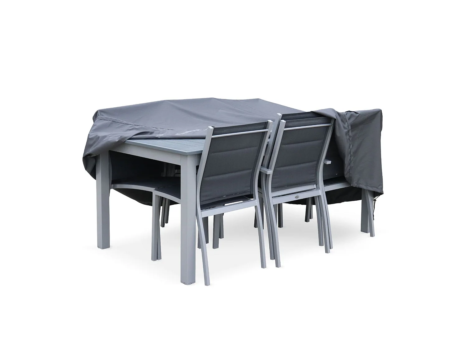 Copertura protettiva per tavolo da giardino, Chicago / Bergamo, Grigio scuro, 175x124x69 cm