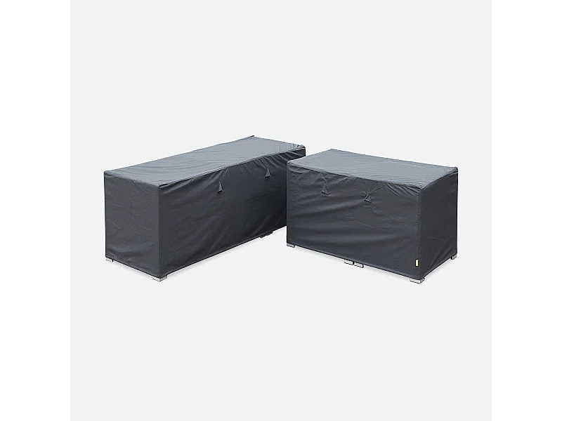 Funda para muebles de jardín napoli y vittoria, set de 2 gris oscuro