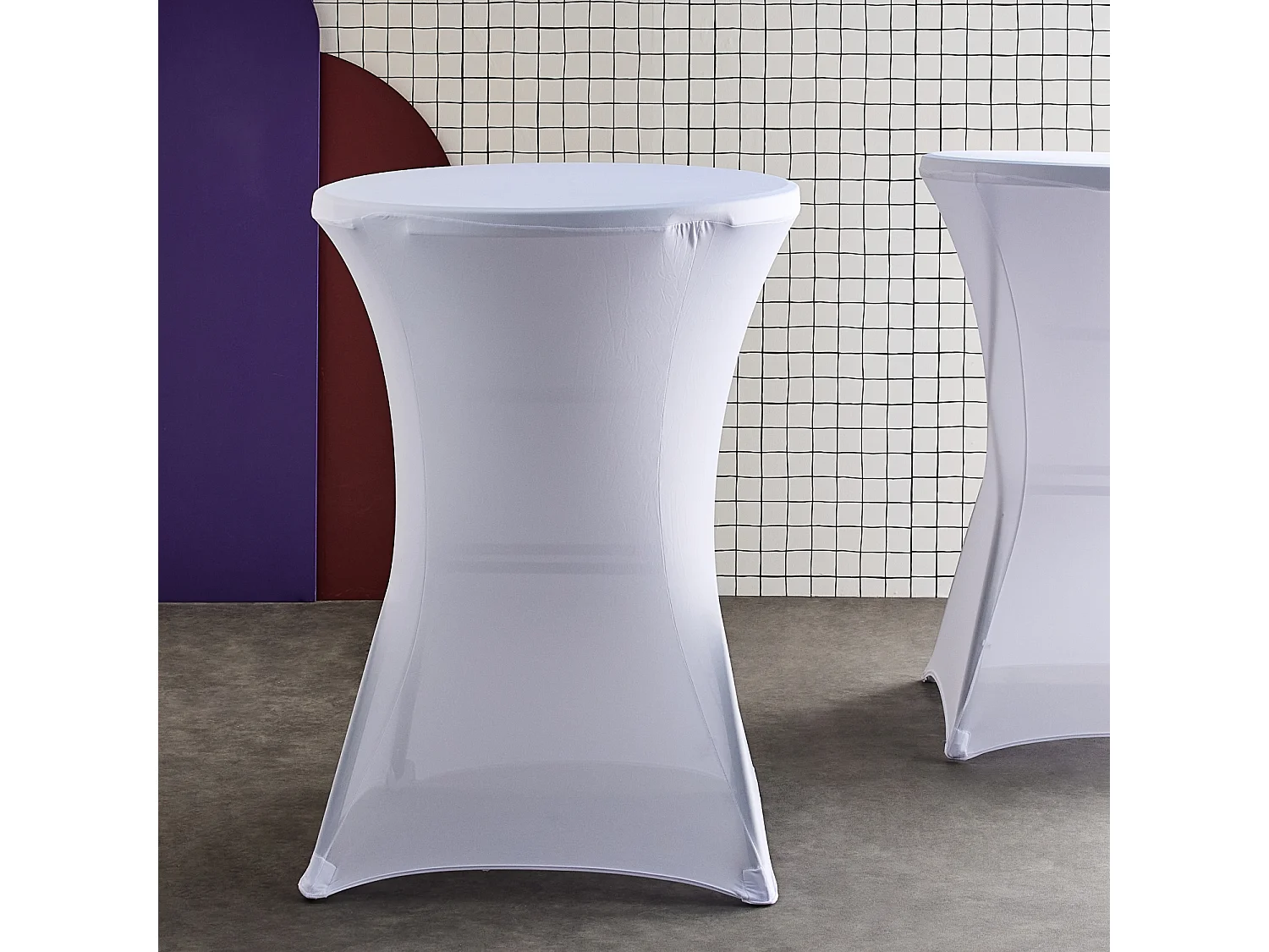 Set di 2 teli protettivi per tavoli, bianco