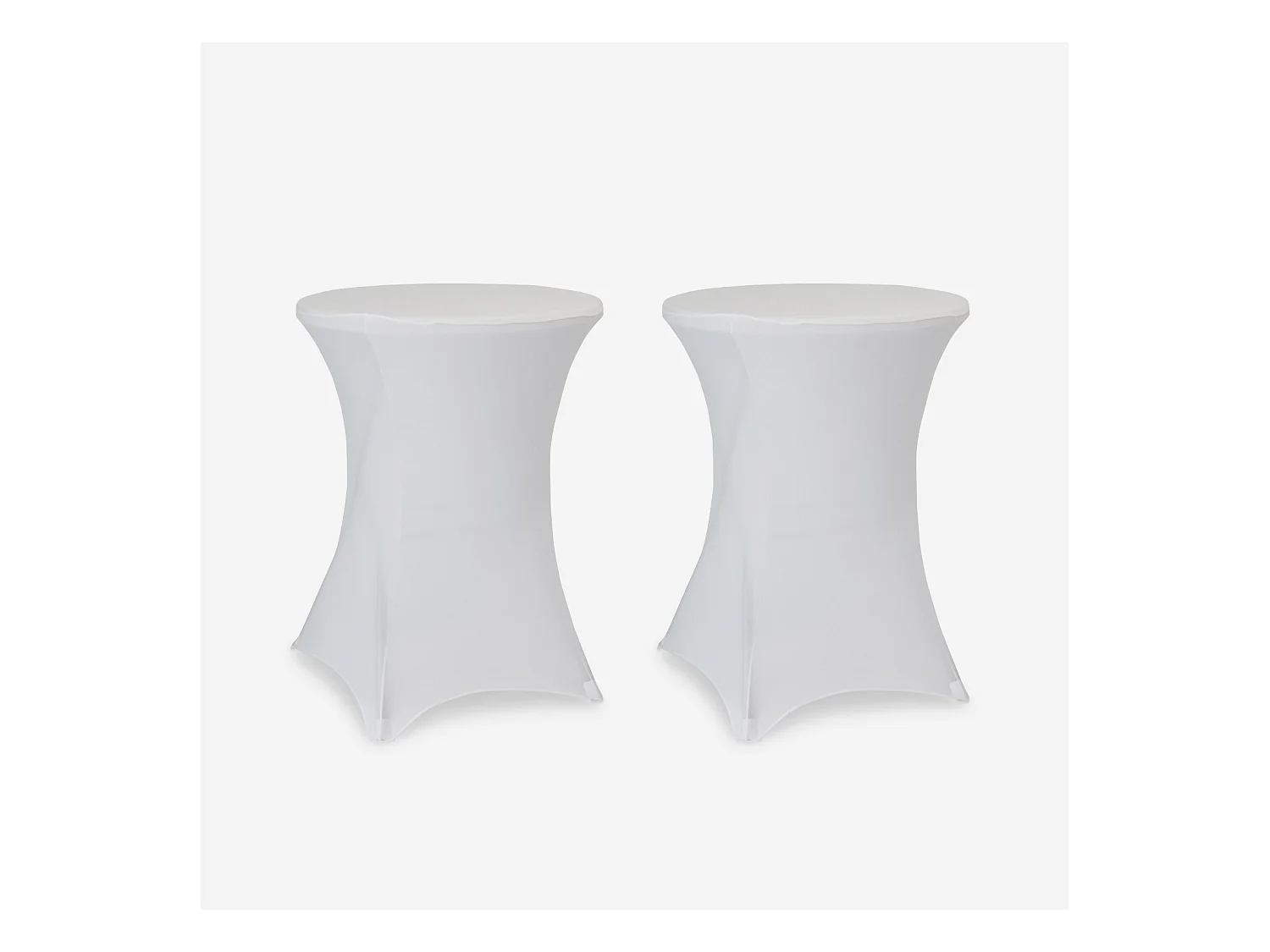 Lot de 2 housses – GALA – Housses pour mange-debout Ø80cm. polyester. blanc