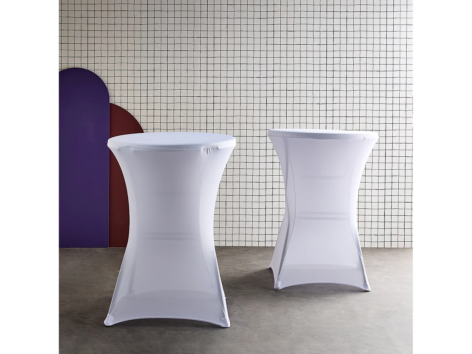 Set di 2 teli protettivi per tavoli, bianco