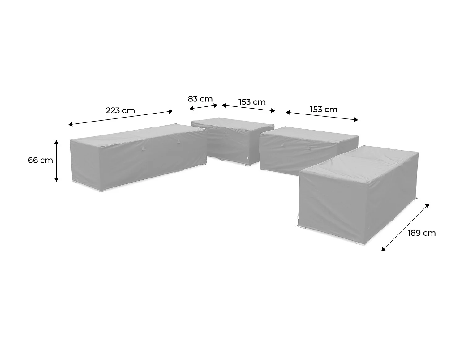 Fodera di protezione per modello tripoli, verona, grigio scuro