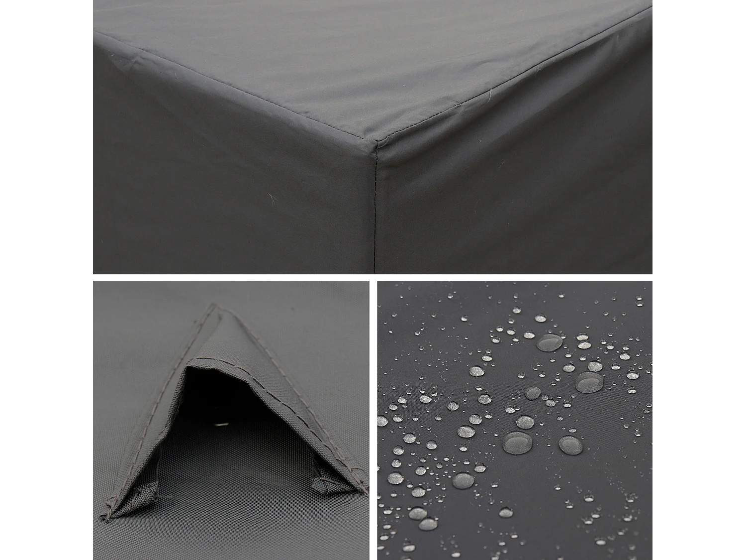 Funda protectora para muebles de jardín, 96x82x66cm gris oscuro