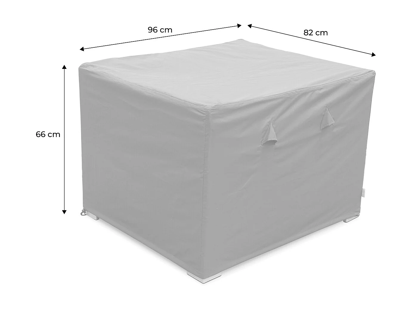 Funda protectora para muebles de jardín, 96x82x66cm gris oscuro