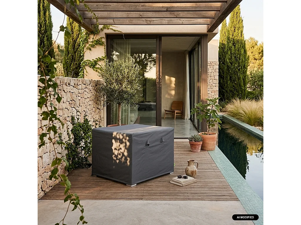 Housse de protection gris foncé pour fauteuils de jardin Genova et Brescia - Bâche toile Oxford en polyester