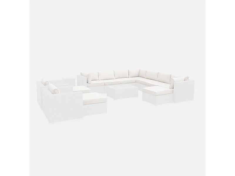 Set fodere per salotto tripoli, ecrù