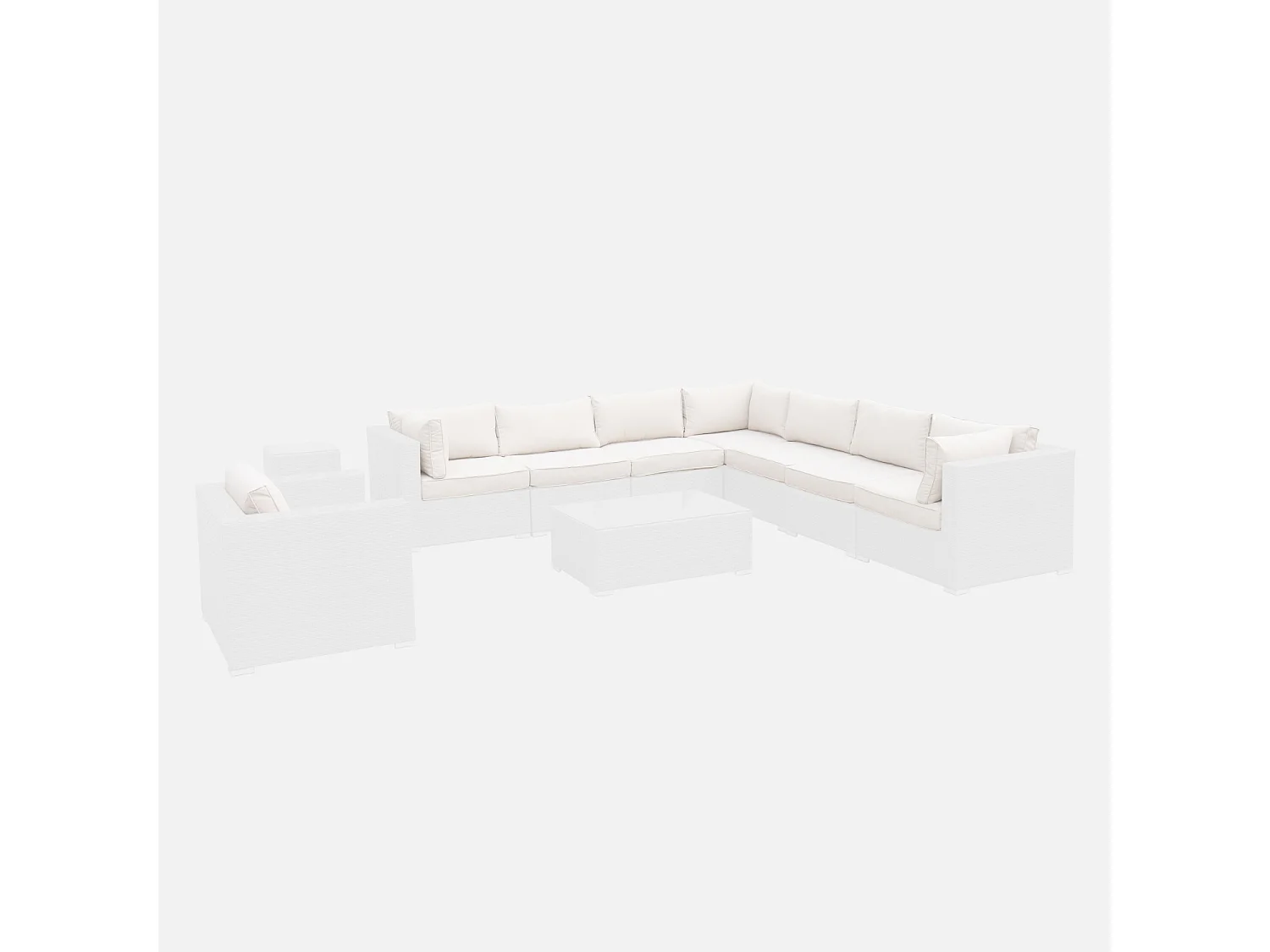 Fodere per cuscini da giardino venezia, ecrù