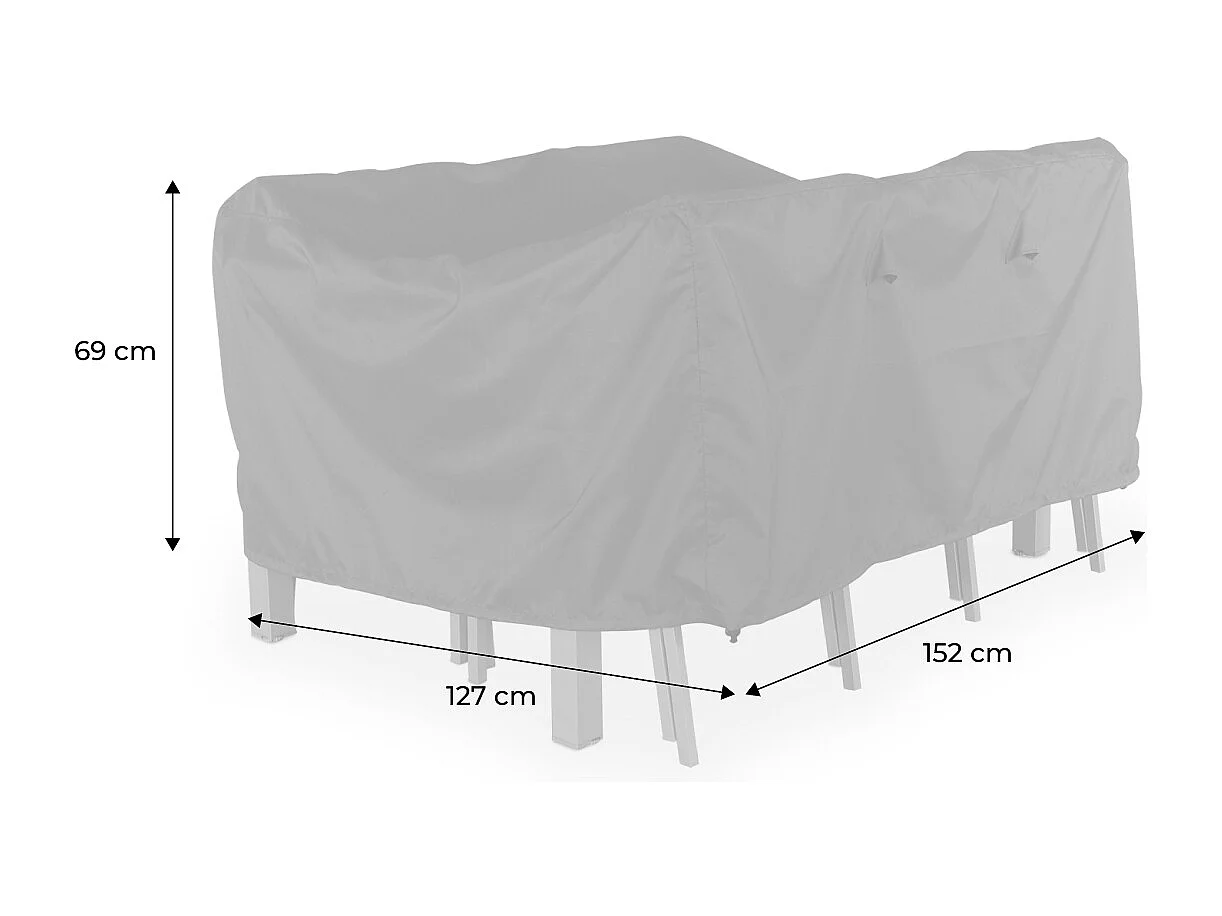 Funda protectora para mesa de jardín gris oscuro