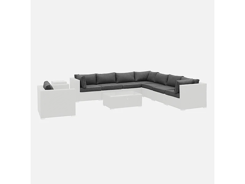 Fundas de cojín para conjunto de jardín venezia gris