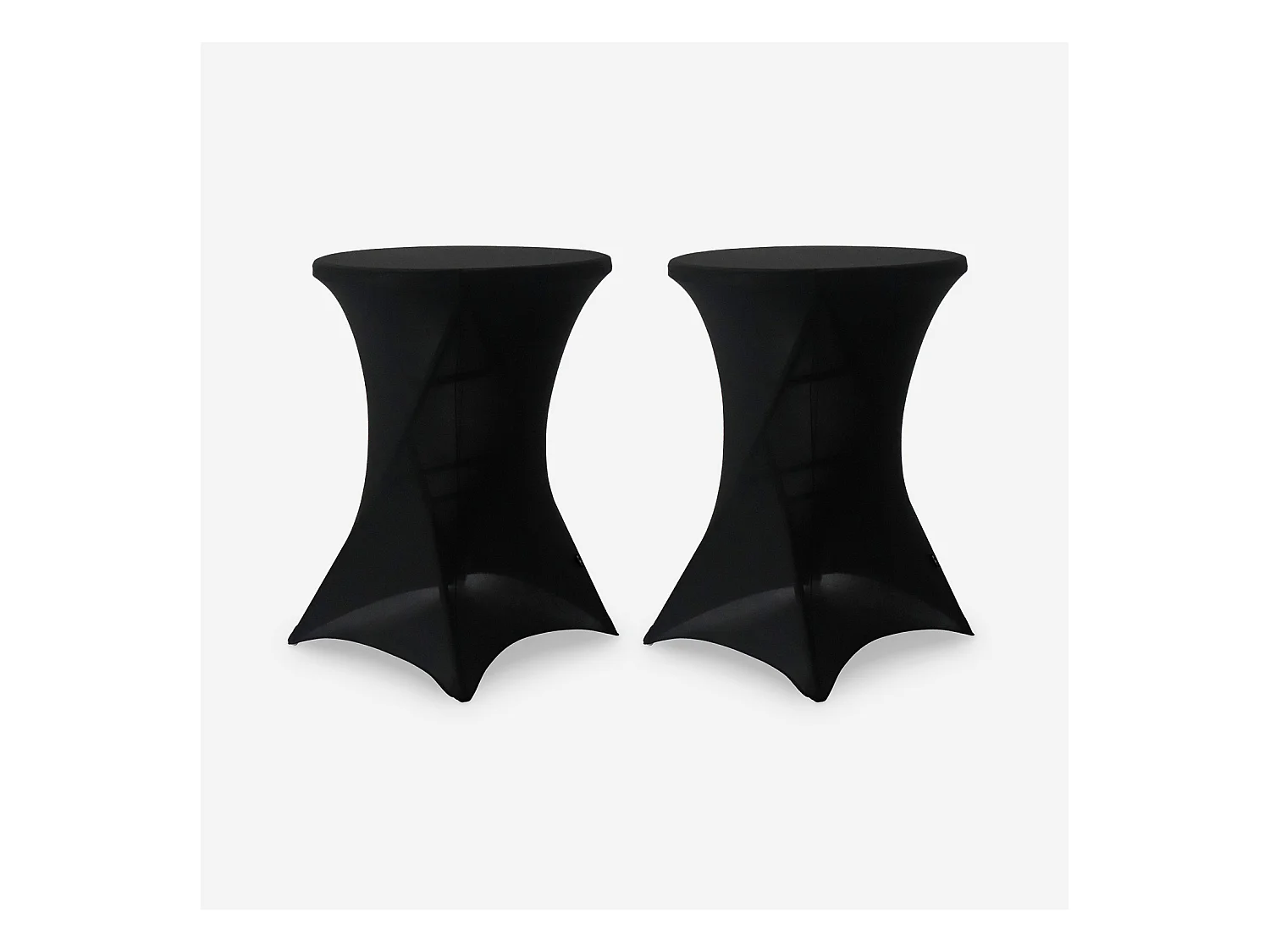 Lot de 2 housses – GALA – Housses pour mange-debout Ø80cm. polyester. noir