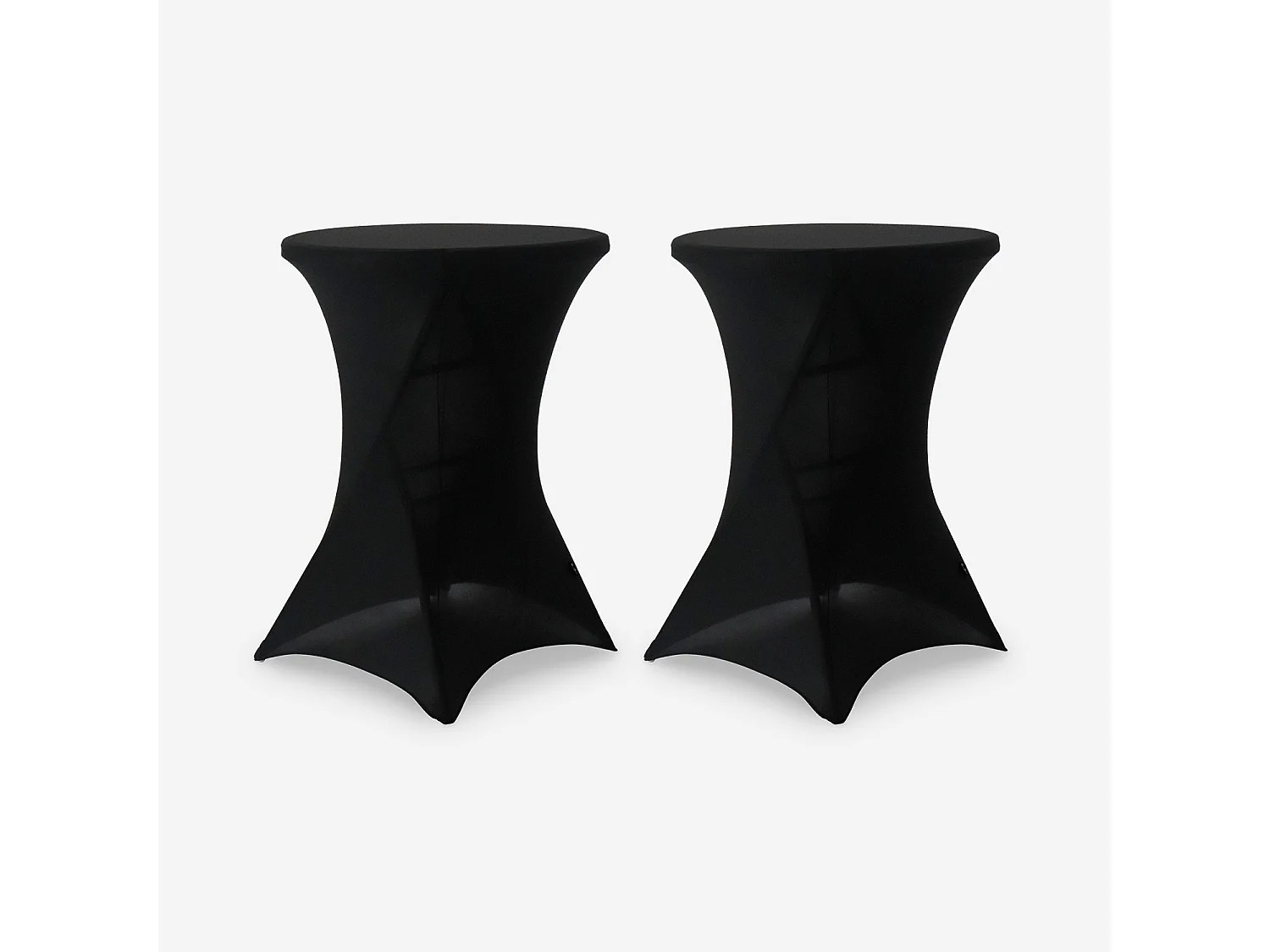 Fundas para mesas de pie, set de 2 negro