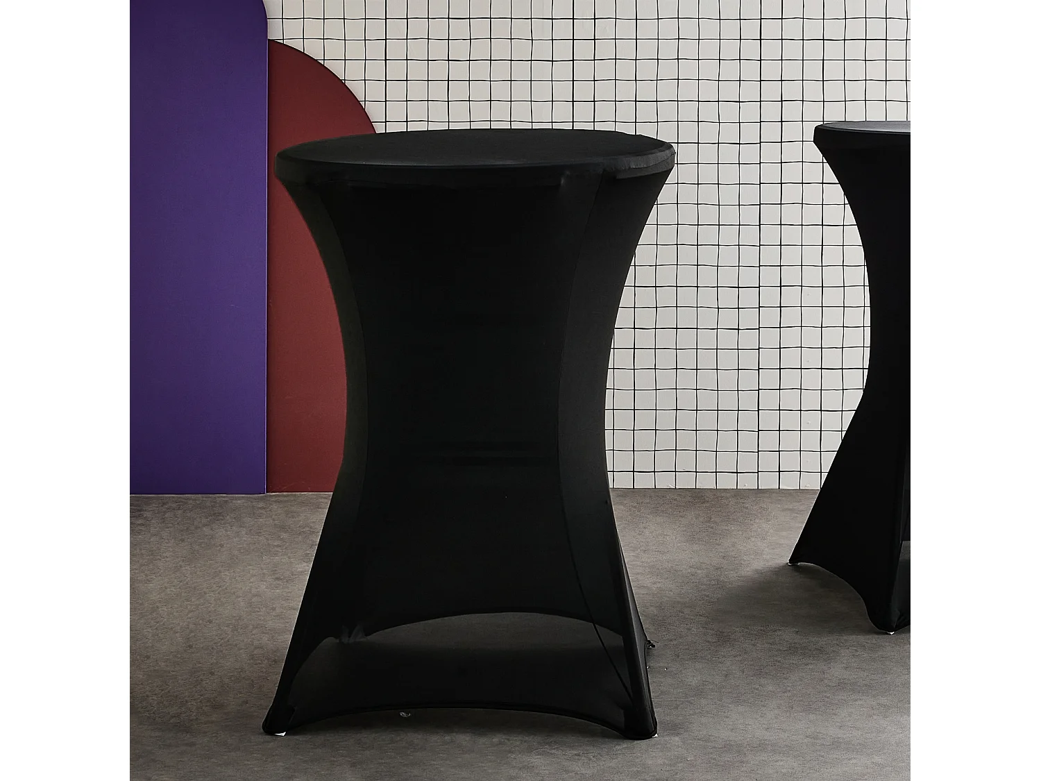 Fundas para mesas de pie, set de 2 negro