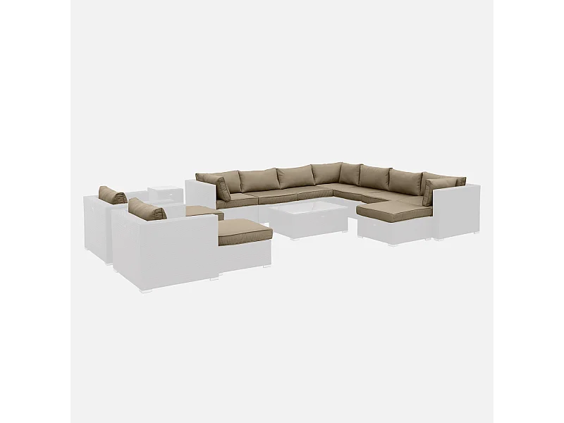 Set fodere per salotto tripoli, marrone