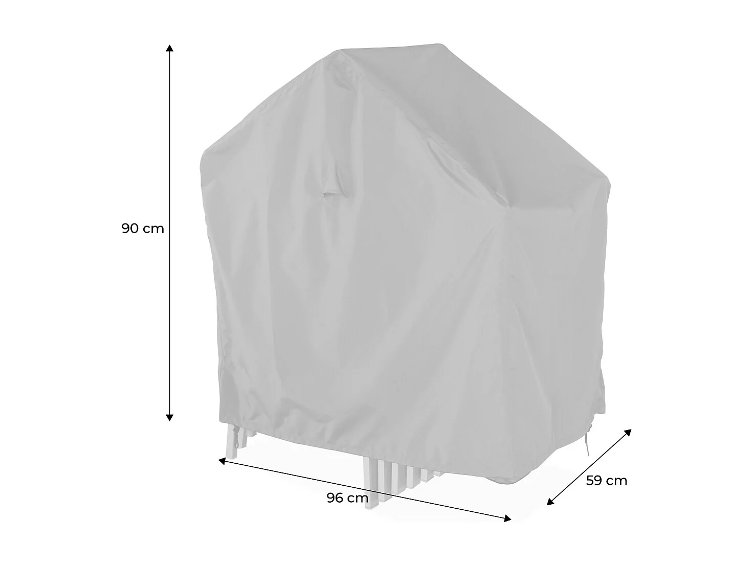 Fodera per set di 8 sedie, grigio scuro