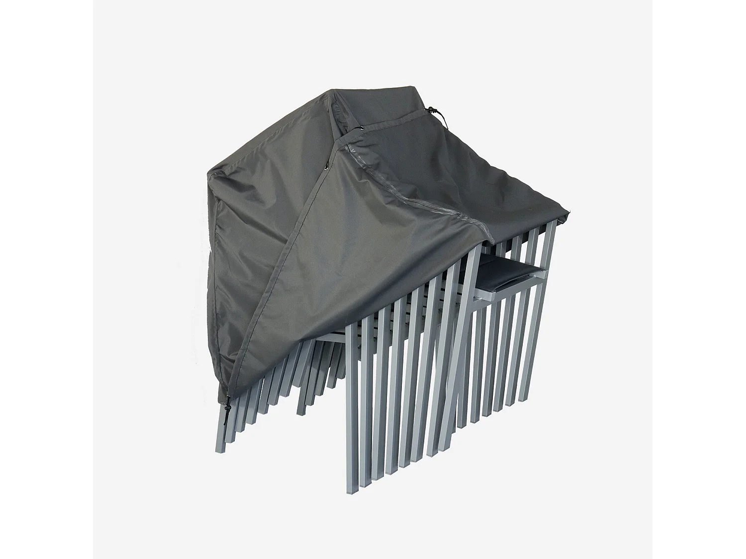 Fodera per set di 8 sedie, Fodera set di 8 sedie, Grigio scuro, 59x96x90 cm