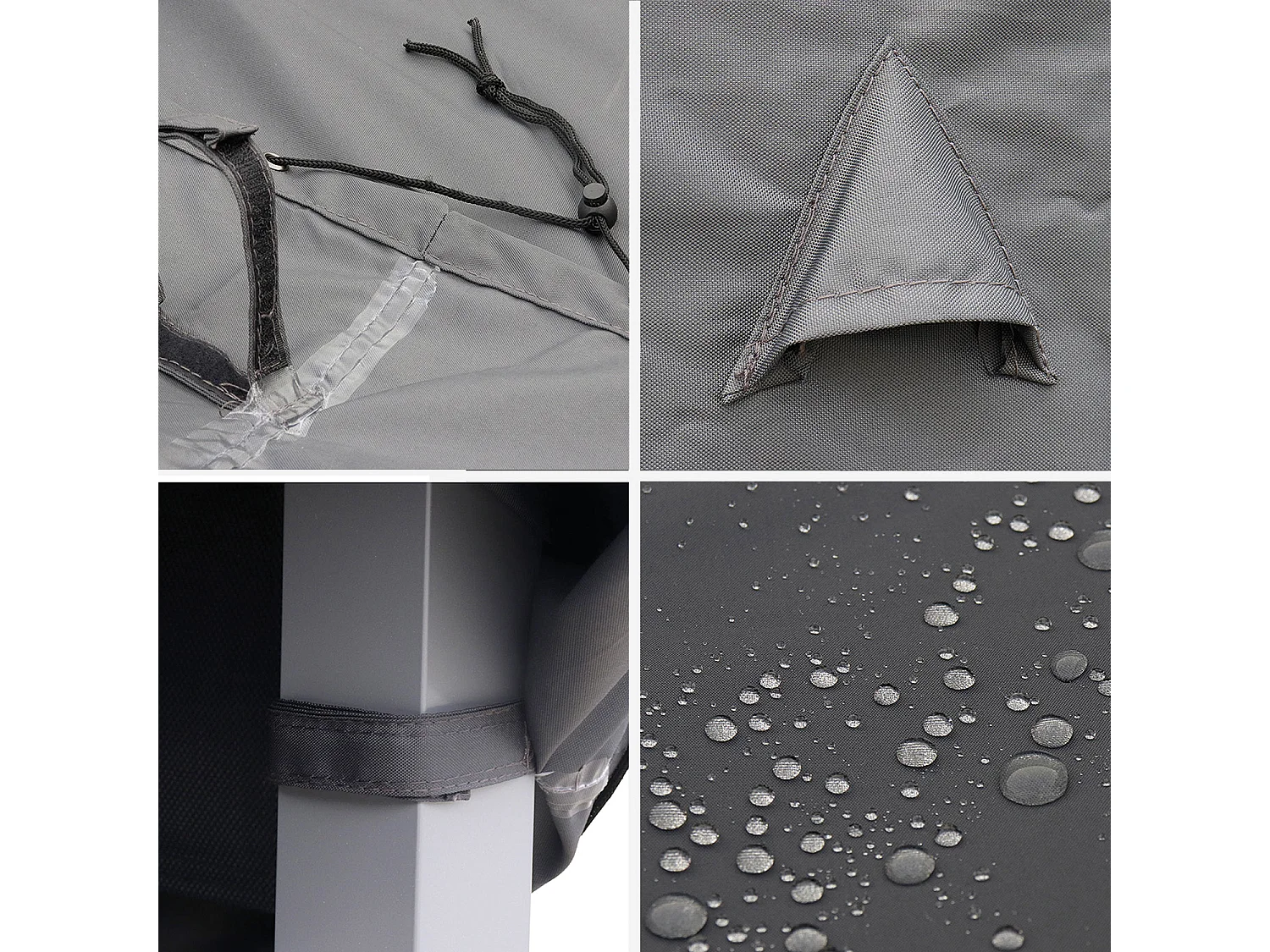 Fodera per set di 8 sedie, Fodera set di 8 sedie, Grigio scuro, 59x96x90 cm