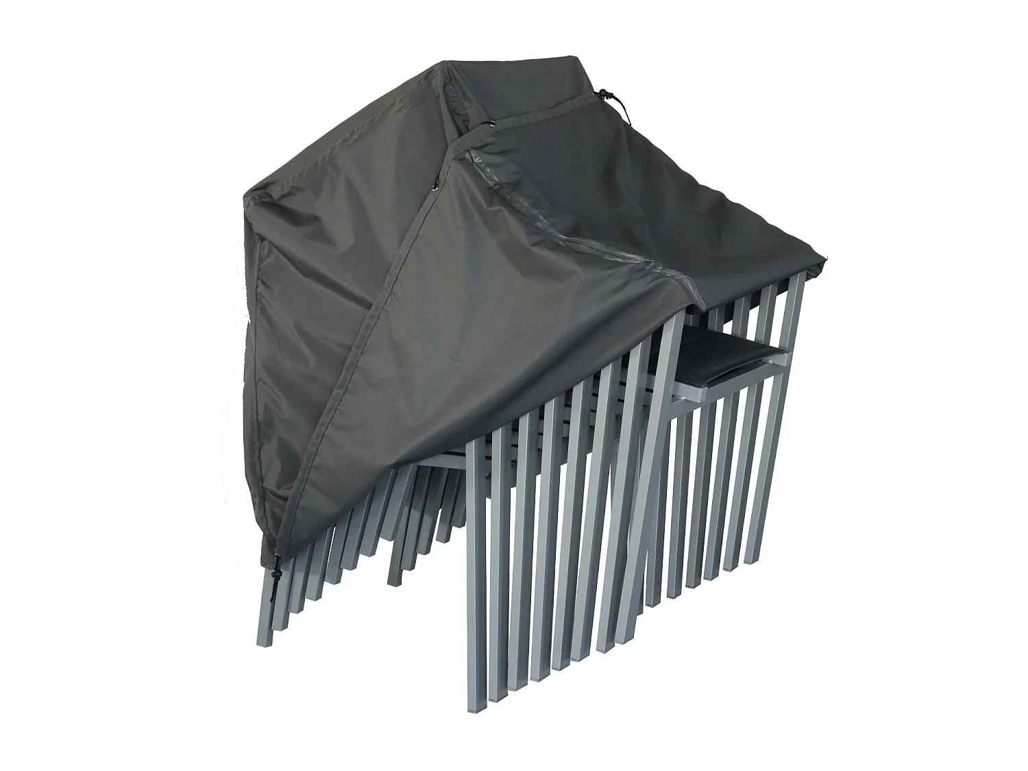 Fodera per set di 8 sedie, Fodera set di 8 sedie, Grigio scuro, 59x96x90 cm