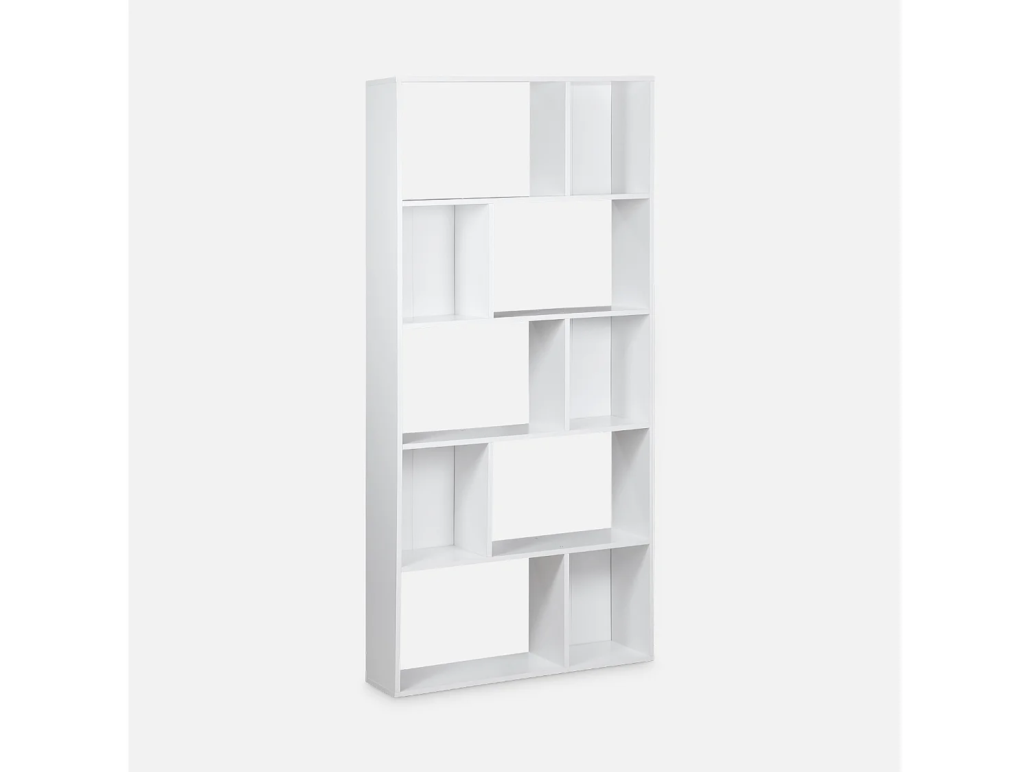 Librería con 5 baldas y 10 compartimentos blanco