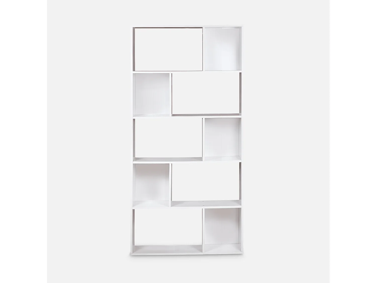 Librería con 5 baldas y 10 compartimentos blanco