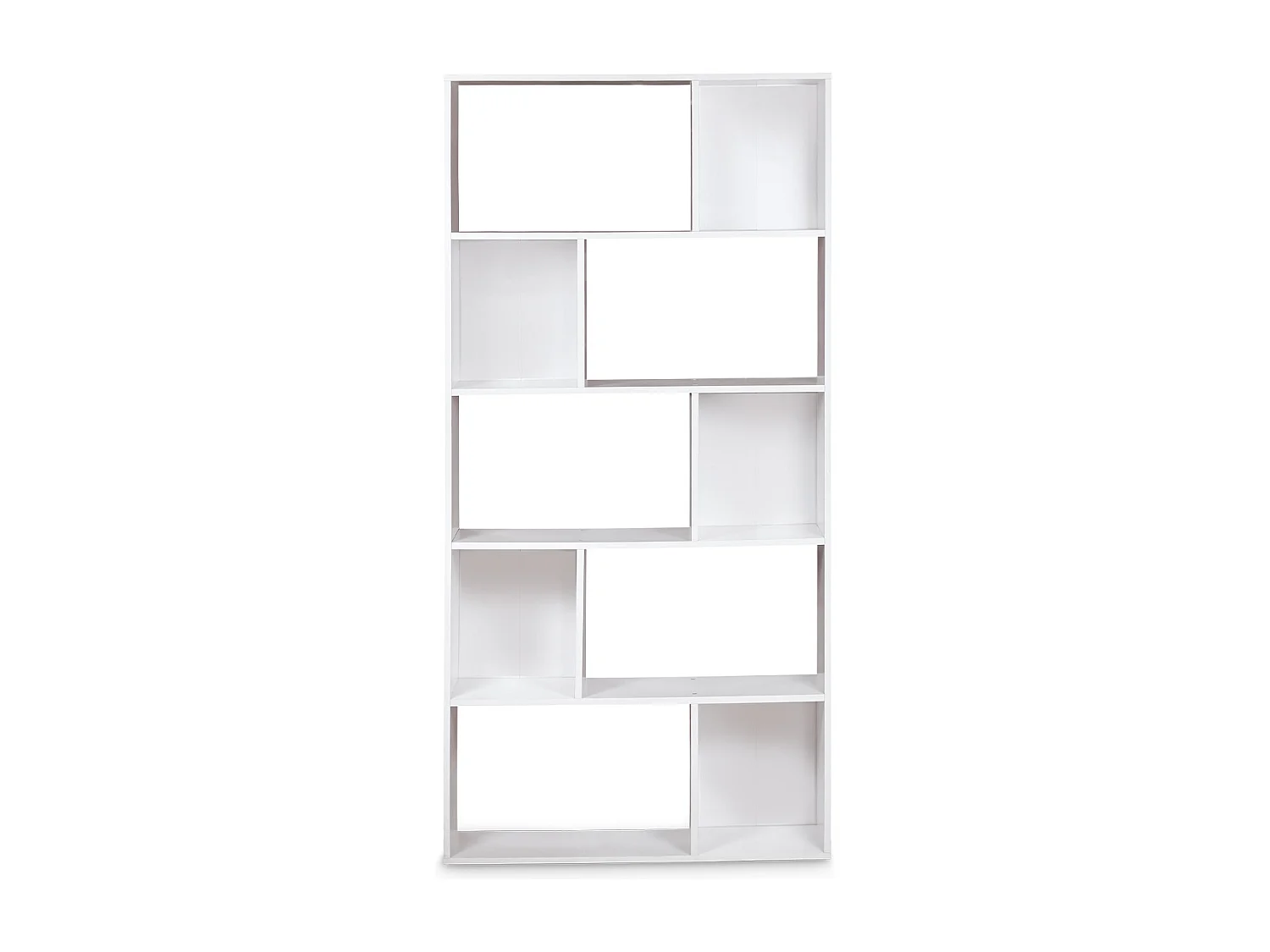 Librería con 5 baldas y 10 compartimentos blanco