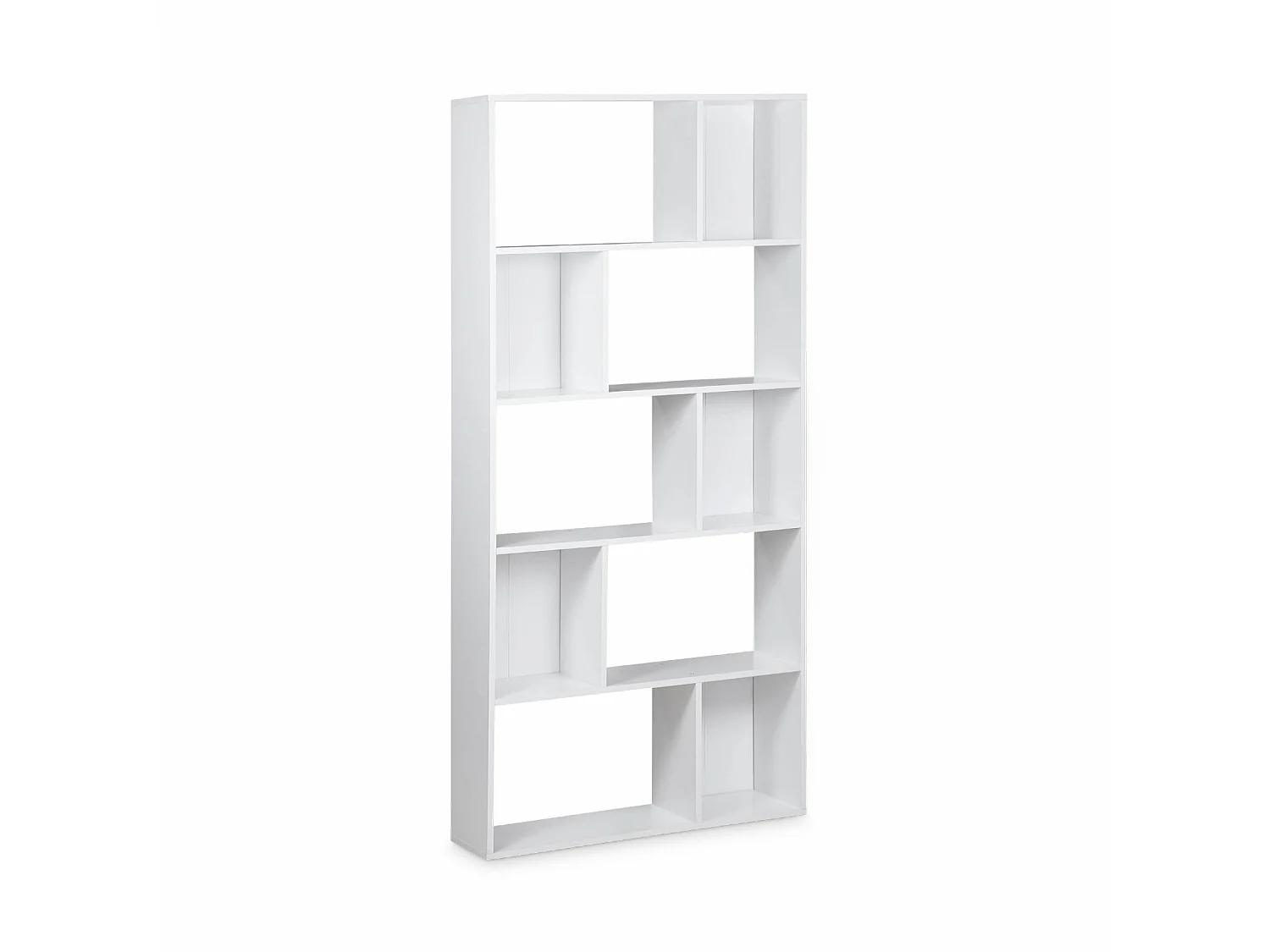 LIBRERIA A 5 RIPIANI CON 10 VANI BIANCO - 83X23.4X173 CM