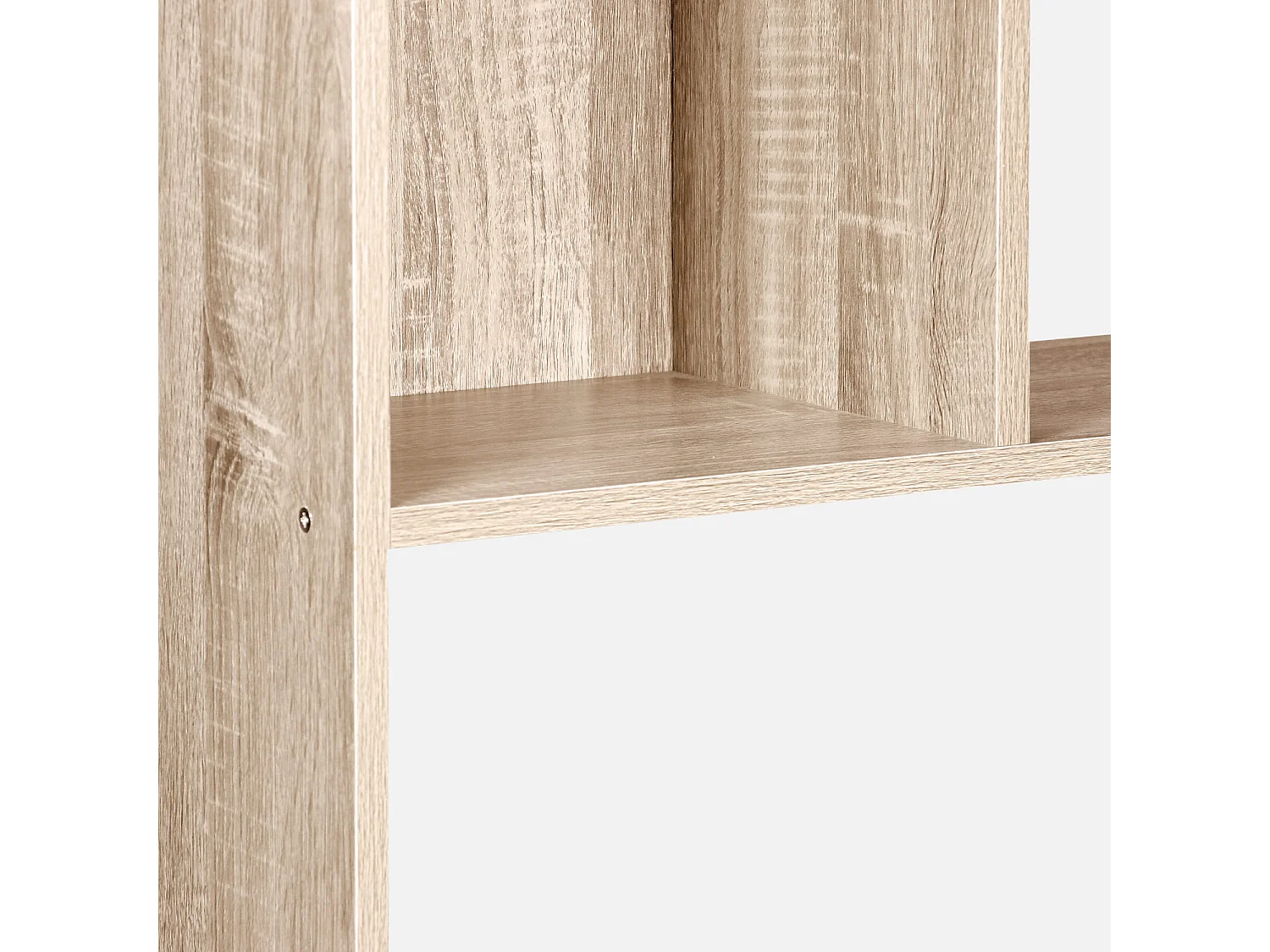 Bibliothèque design asymétrique – Pieter – 5 étagères. 10 compartiments de rangement. 83x23x173cm
