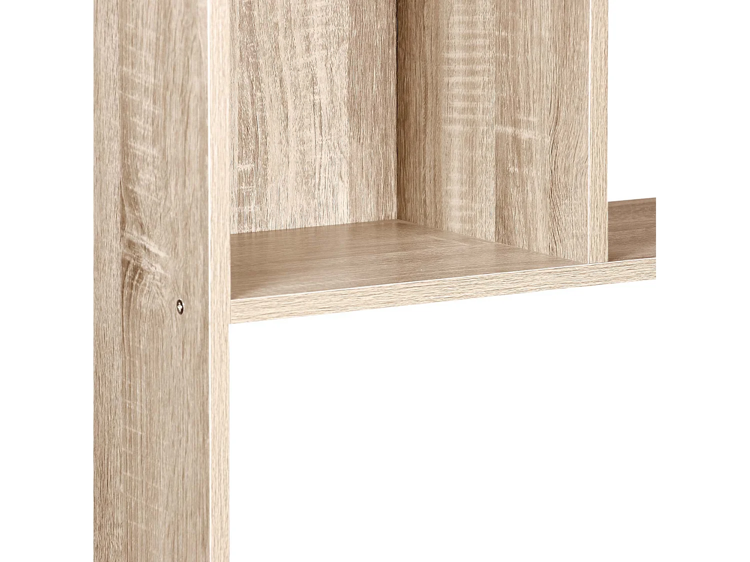 Bibliothèque design asymétrique – Pieter – 5 étagères. 10 compartiments de rangement. 83x23x173cm