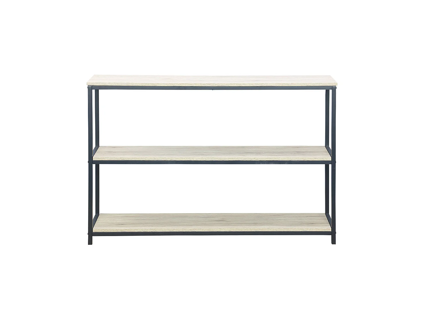 Libreria industriale in metallo e effetto legno, 3 livelli, 120cm,