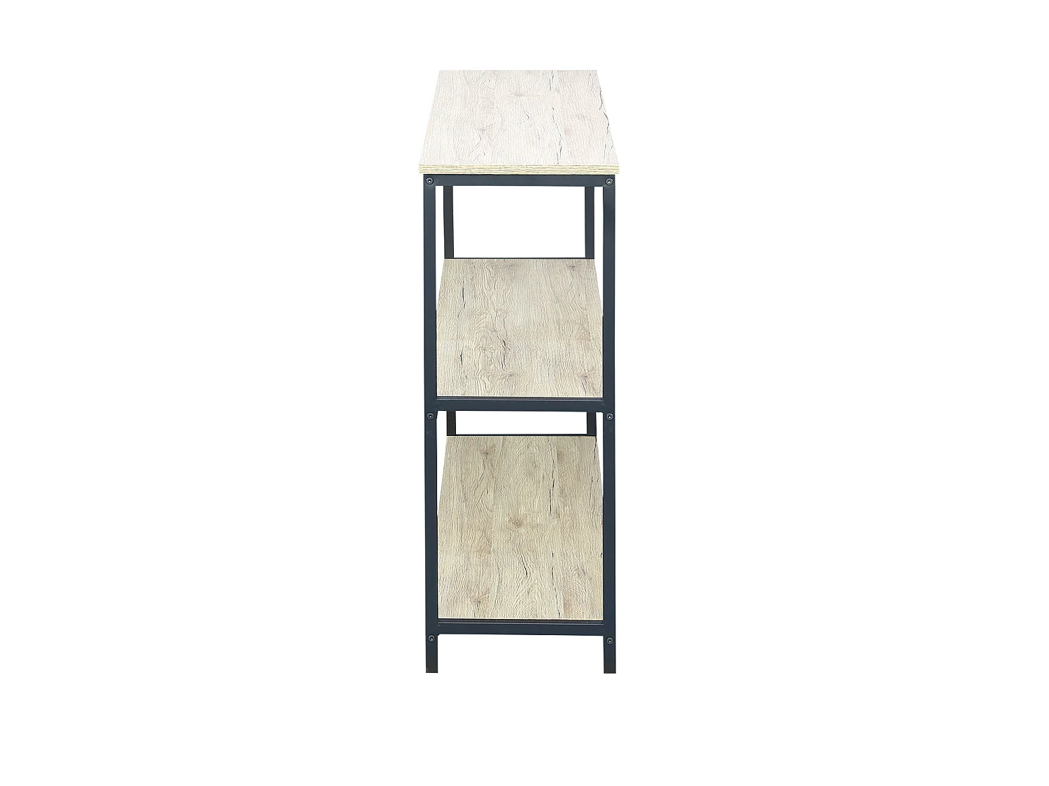 Libreria industriale in metallo e effetto legno, 3 livelli, 120cm,