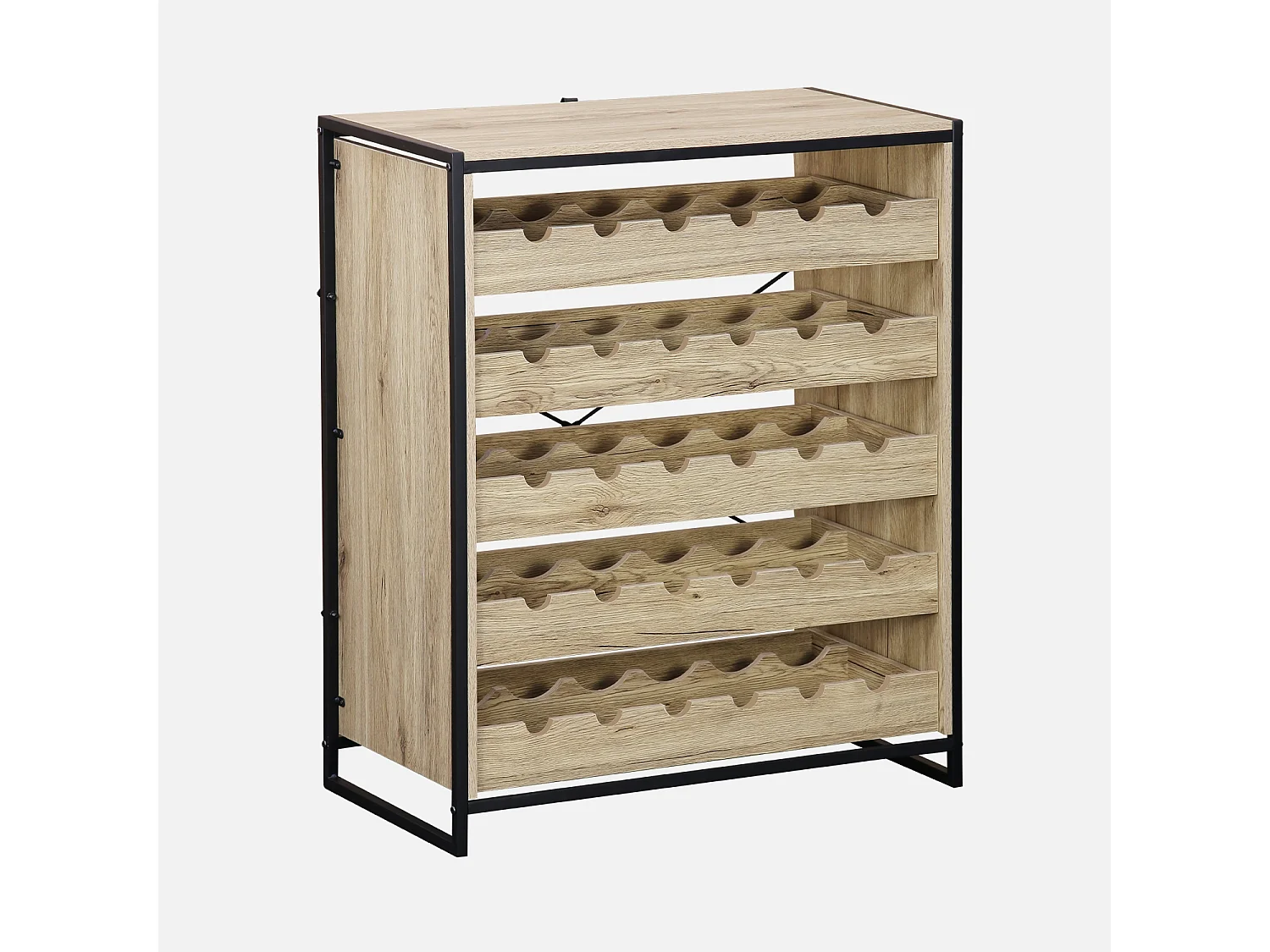 Etagères range bouteilles. Loft. 5 tiroirs. 5 étagères L 75 CM x l 40 CM x H 90 CM