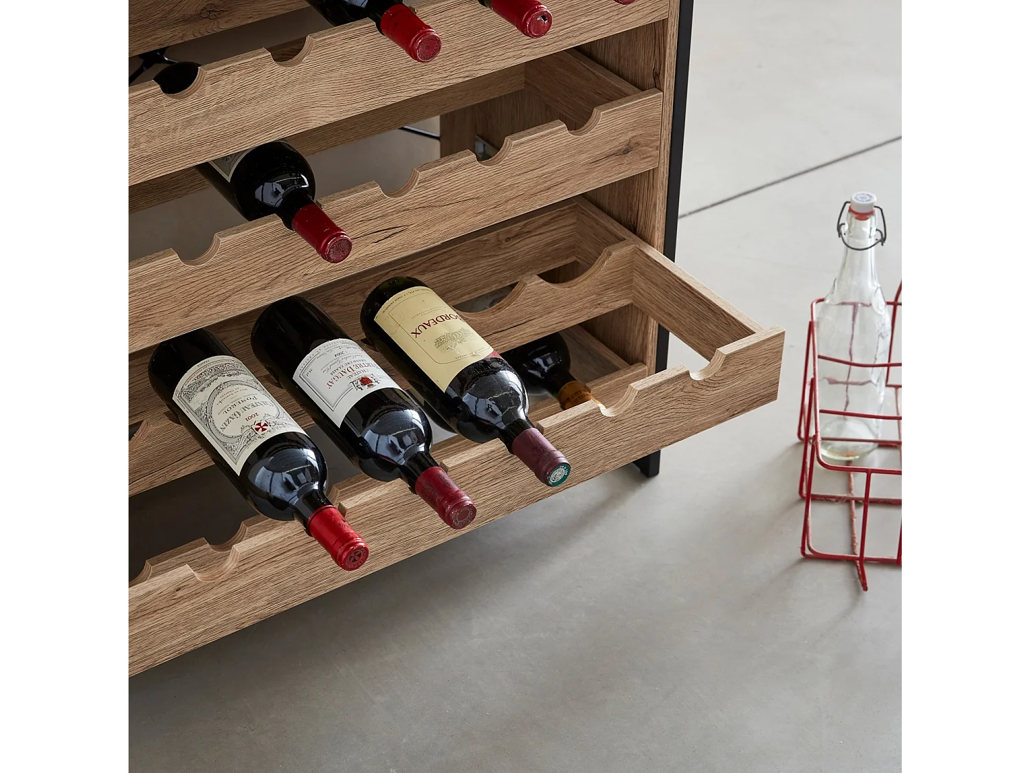 Etagères range bouteilles. Loft. 5 tiroirs. 5 étagères L 75 CM x l 40 CM x H 90 CM