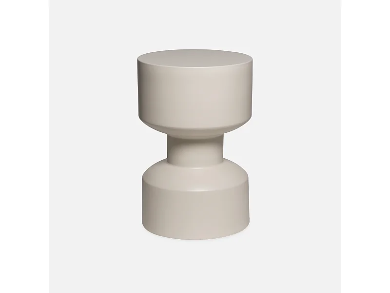 Table d'appoint. bout de canapé. table de chevet en métal. crème. Aya. Ø30 x H 47cm