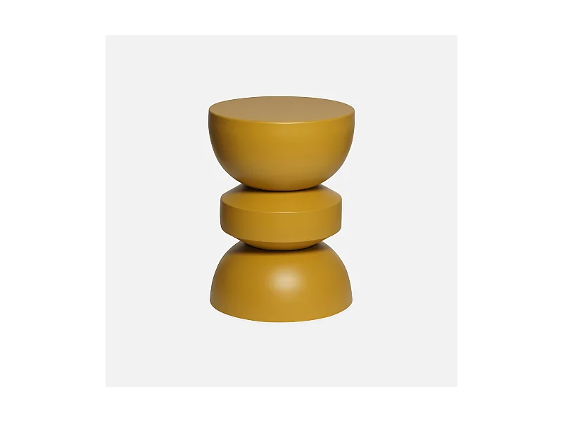 Table d'appoint. bout de canapé. table de chevet en métal. moutarde. Assa. Ø32 x H 43.5cm