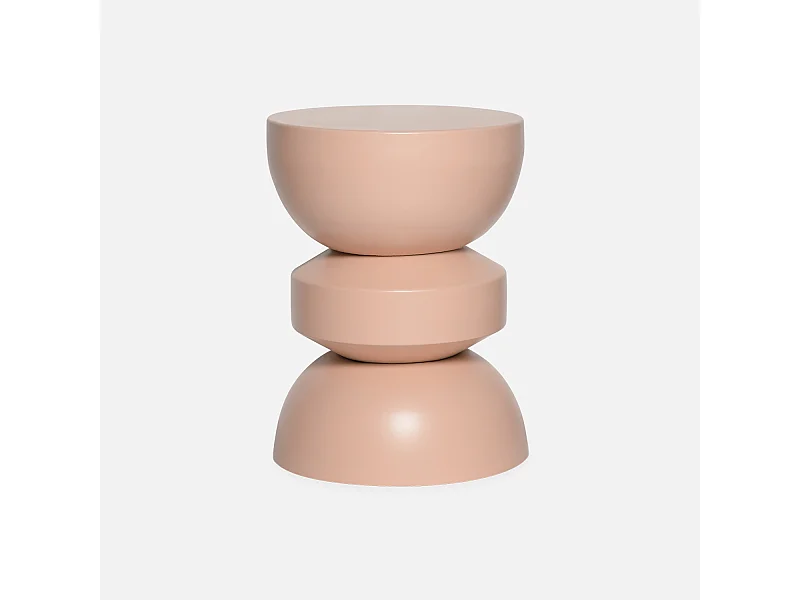 Mesa auxiliar de metal nude