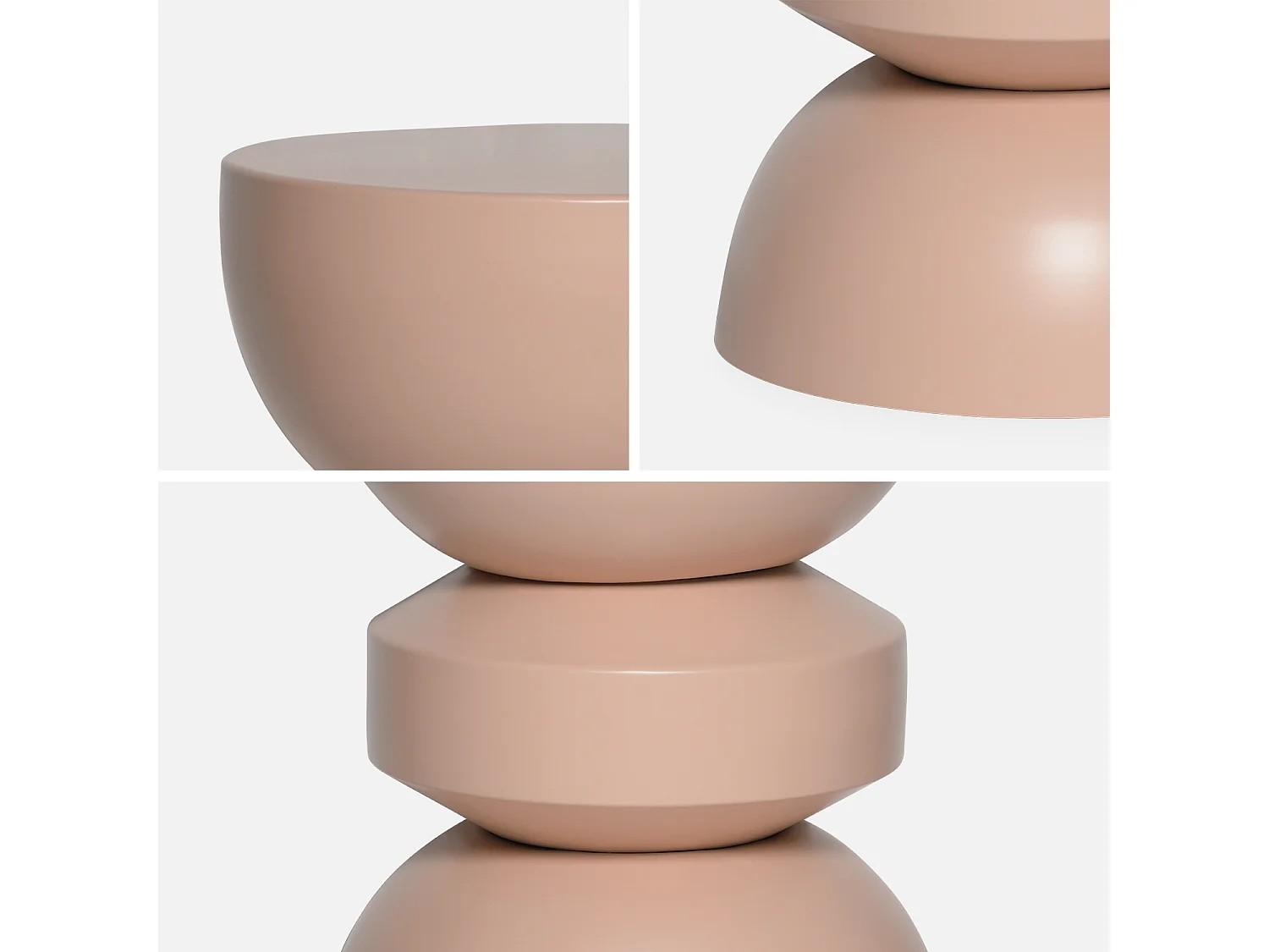 Mesa auxiliar de metal nude