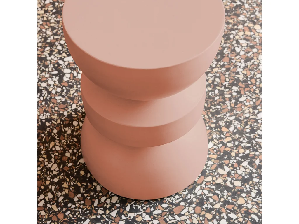 Mesa auxiliar de metal nude