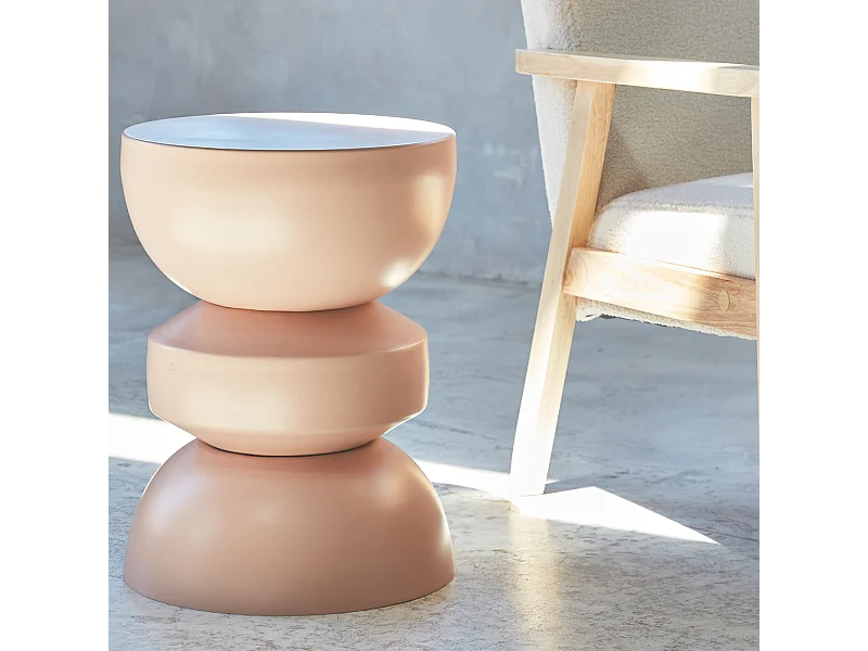 Tavolino, lato divano, comodino metallo, nude