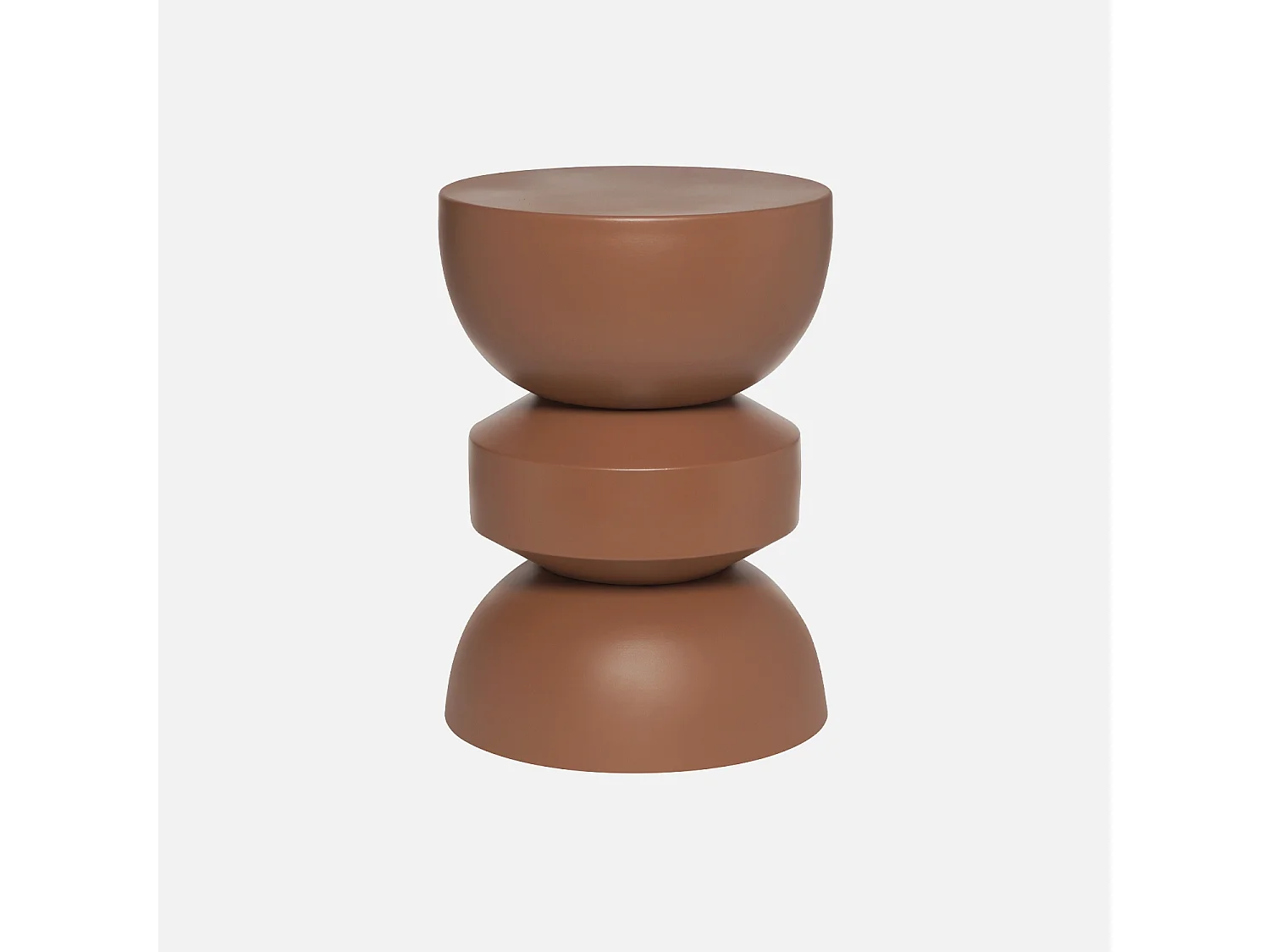 Table d'appoint. bout de canapé. table de chevet en métal. terracotta. Assa. Ø32 x H 43.5cm