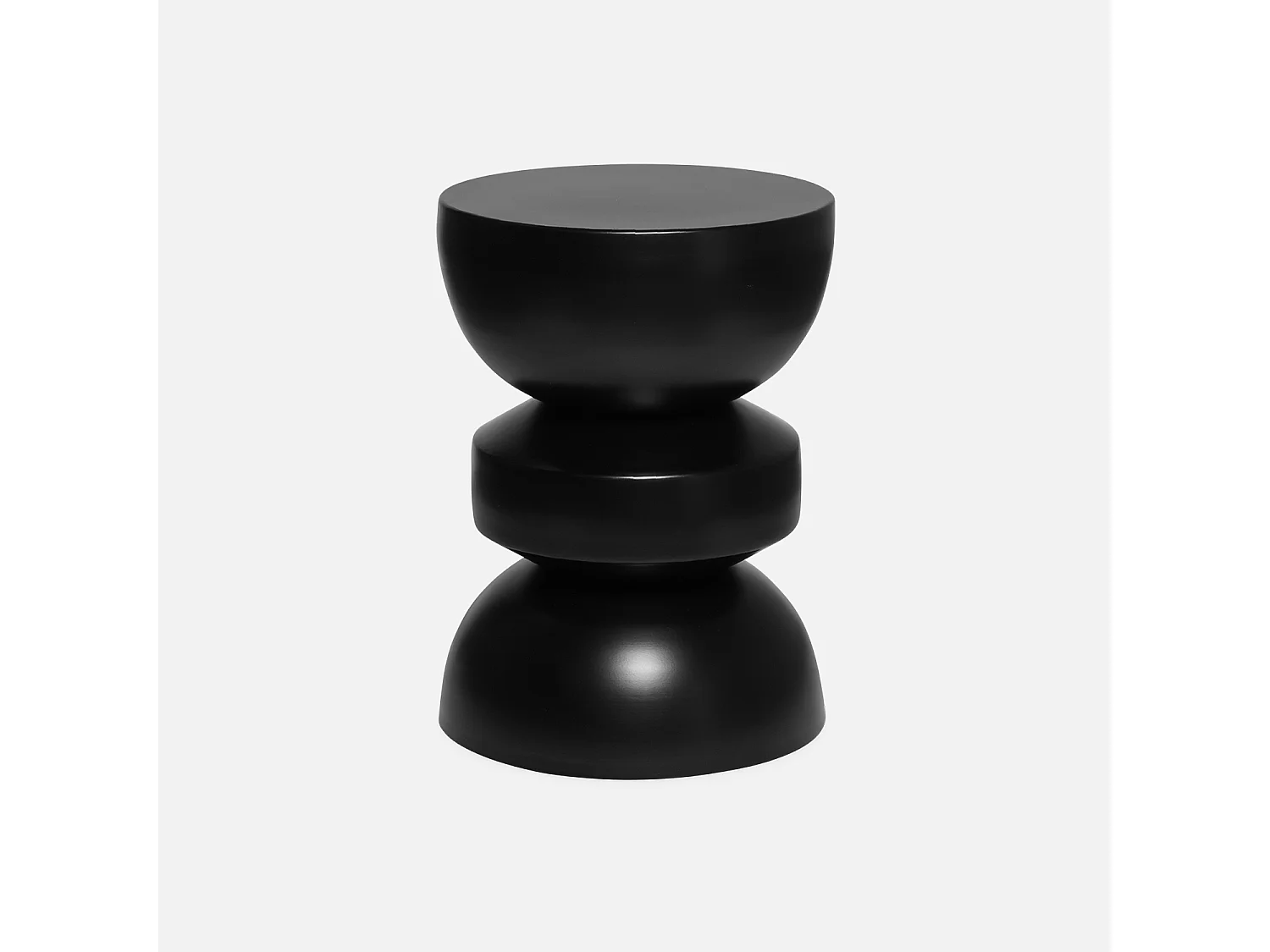 Table d'appoint. bout de canapé. table de chevet en métal. noir. Assa. Ø32 x H 43.5cm